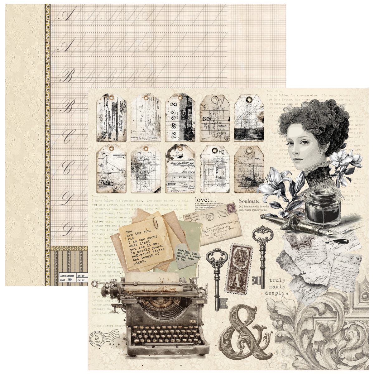 Typographic 8x8 Paper Pad