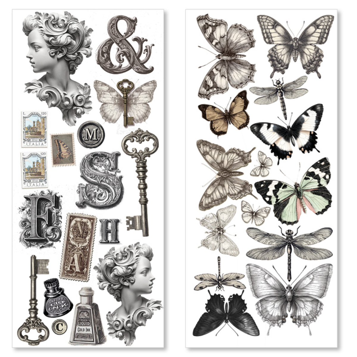 Typographic Transparent Art Stickers