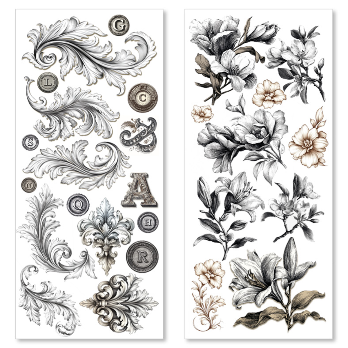Typographic Transparent Art Stickers
