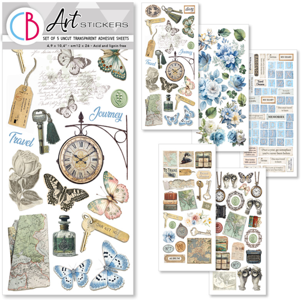 Eastern Journey Transparent Art Stickers