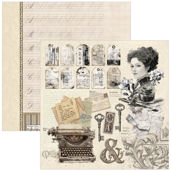 Typographic 12x12 Paper Pad