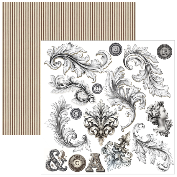 Typographic 6x6 Fussy Cut Pad