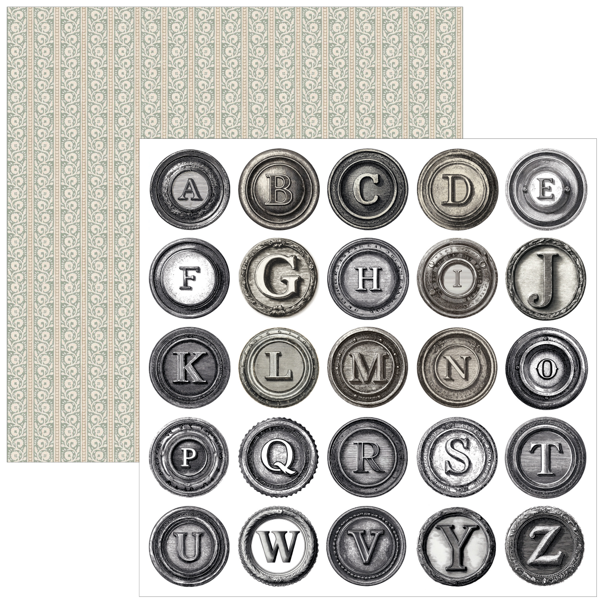 Typographic 6x6 Fussy Cut Pad