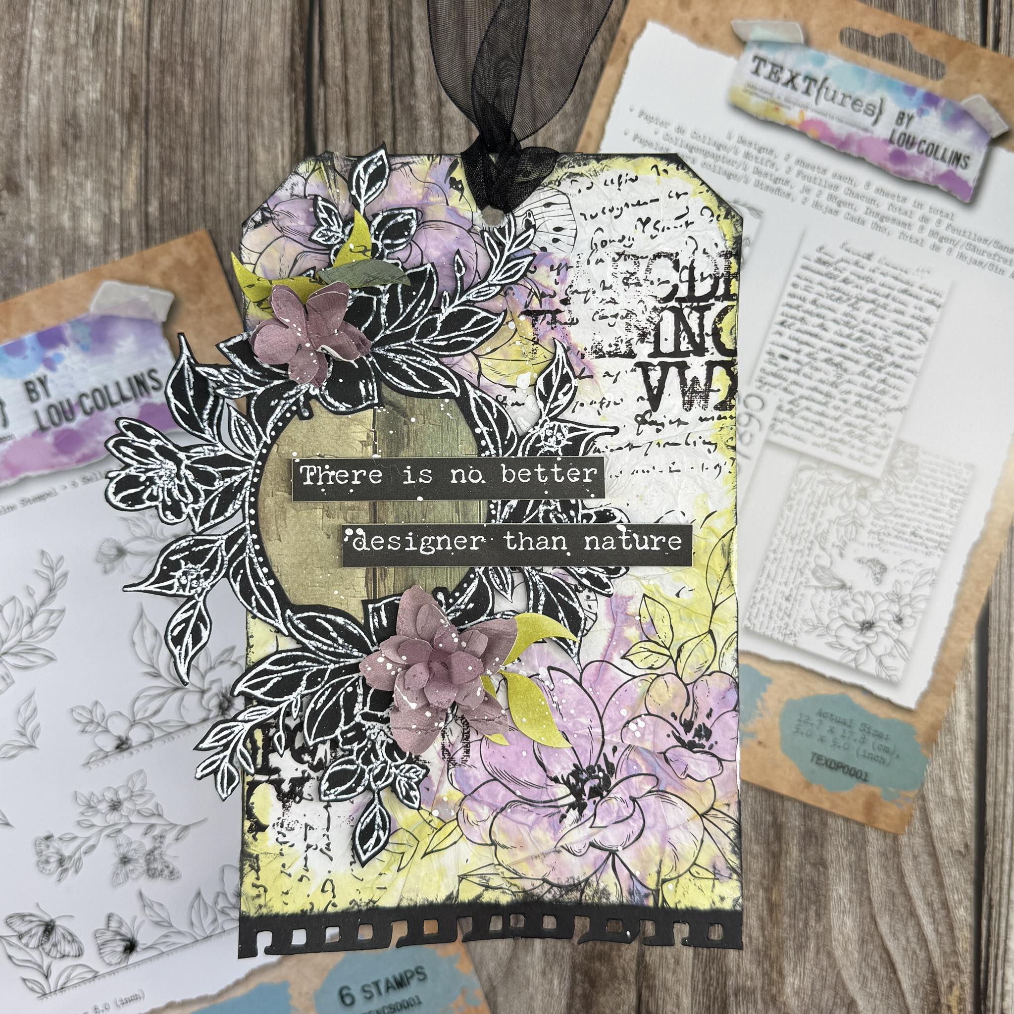 Beneath the Brambles TEXT{ures} 6x8 Rub-on Transfer Set