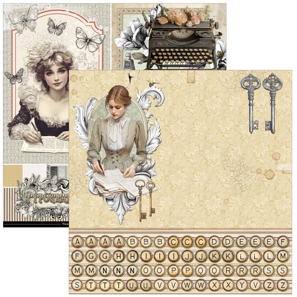 Typographic 12x12 Patterns Paper Pad