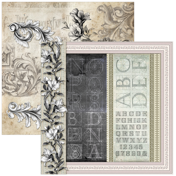 Typographic 12x12 Patterns Paper Pad