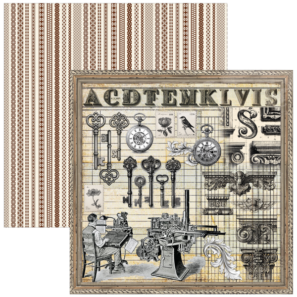 Typographic 12x12 Patterns Paper Pad