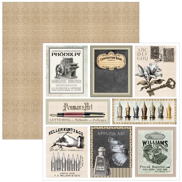 Typographic 12x12 Patterns Paper Pad