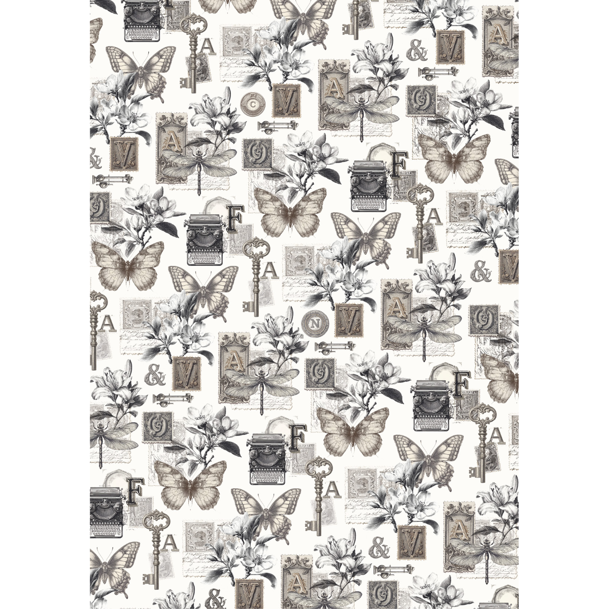 Typographic A5 Mixed 8pk Rice Paper