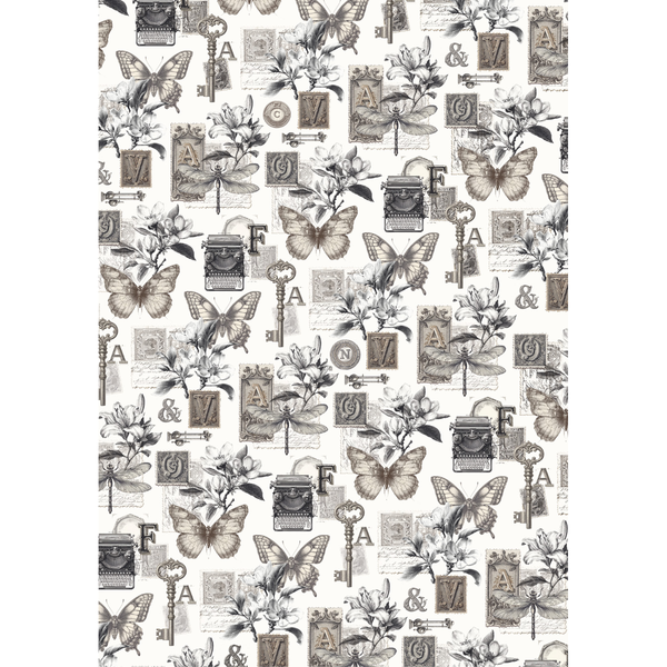 Typographic A5 Mixed 8pk Rice Paper