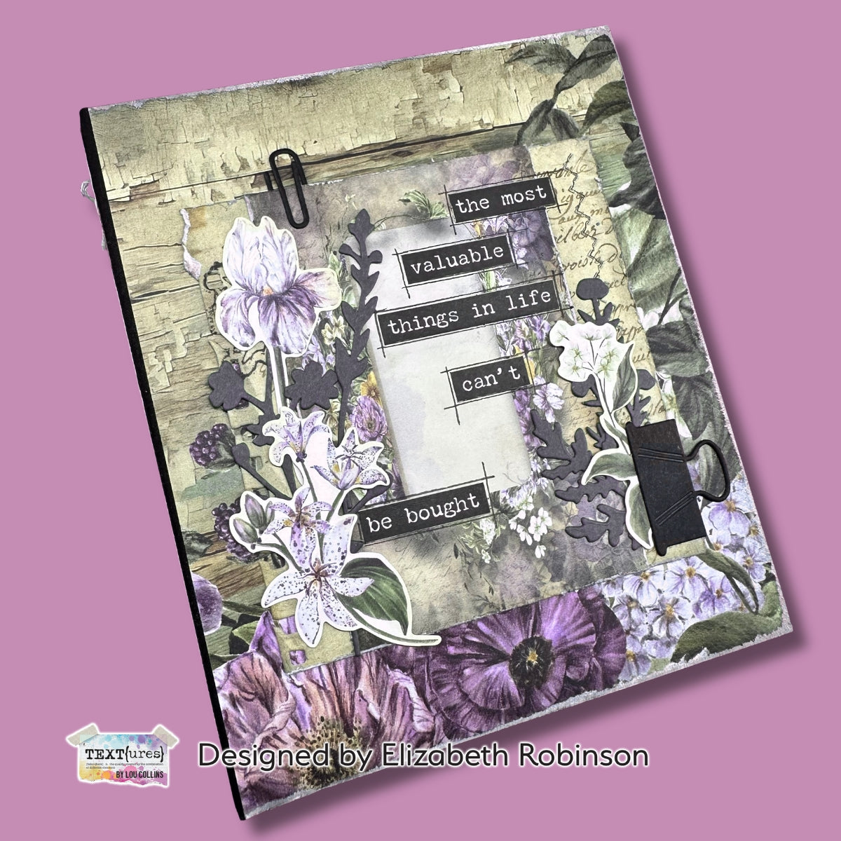 Beneath the Brambles TEXT{ures} 6x8 Rub-on Transfer Set