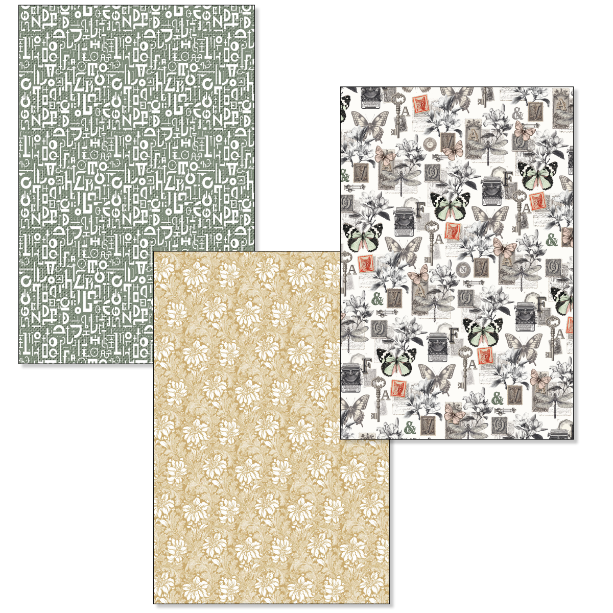 Typographic Deluxe A4 Paper Pearl Copper & Vellum Dual Pack
