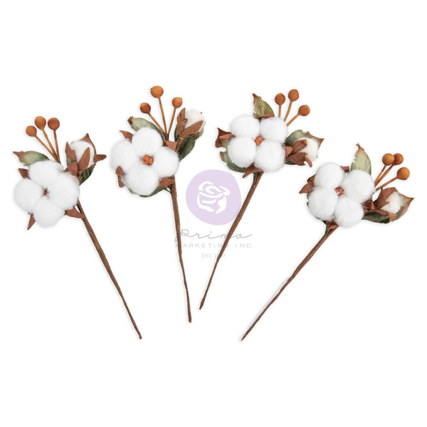 Snowy Cotton Flowers | Twinkle & Treats