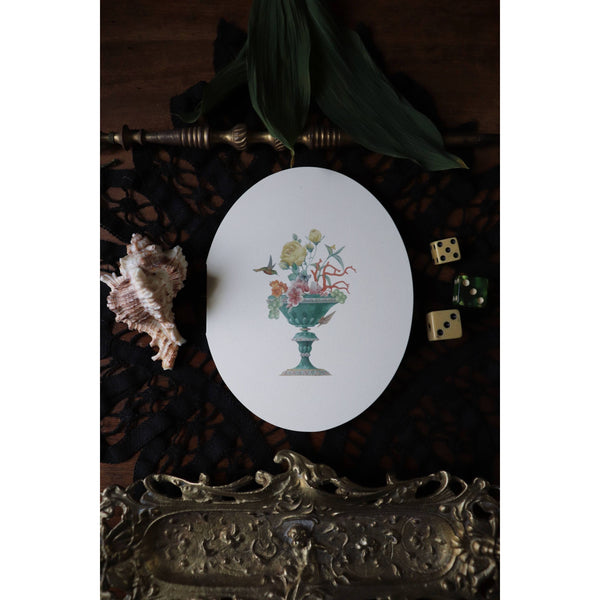 Jade Vanitas Any Occasion Oval Card