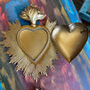 Flaming Sacred Heart 8" Gold Box