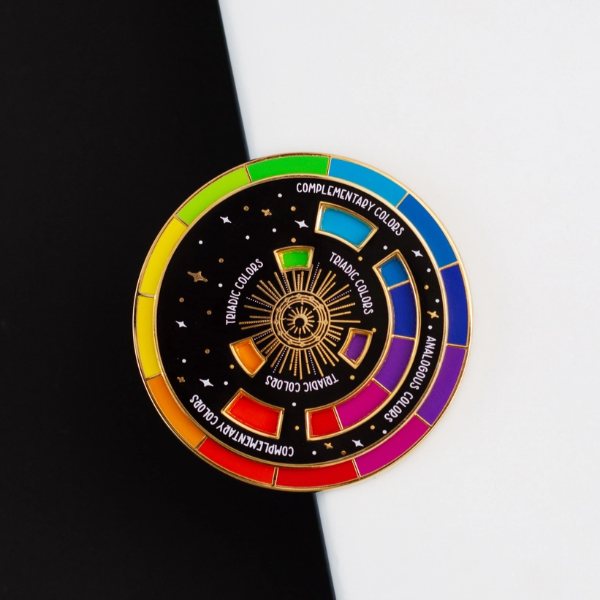 Color Wheel Interactive Enamel Pin