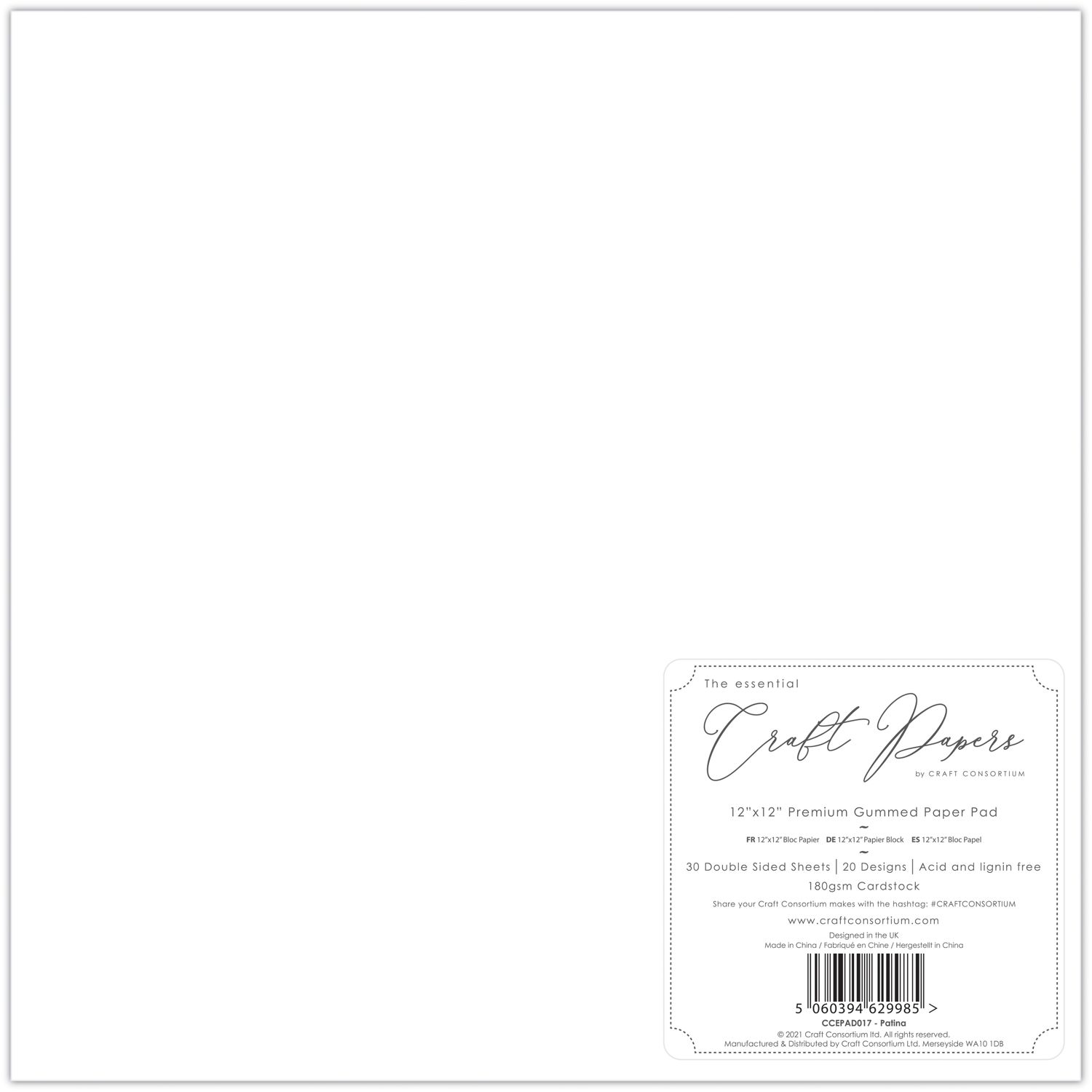Patina 12x12 Premium Double-Sided Paper Pad