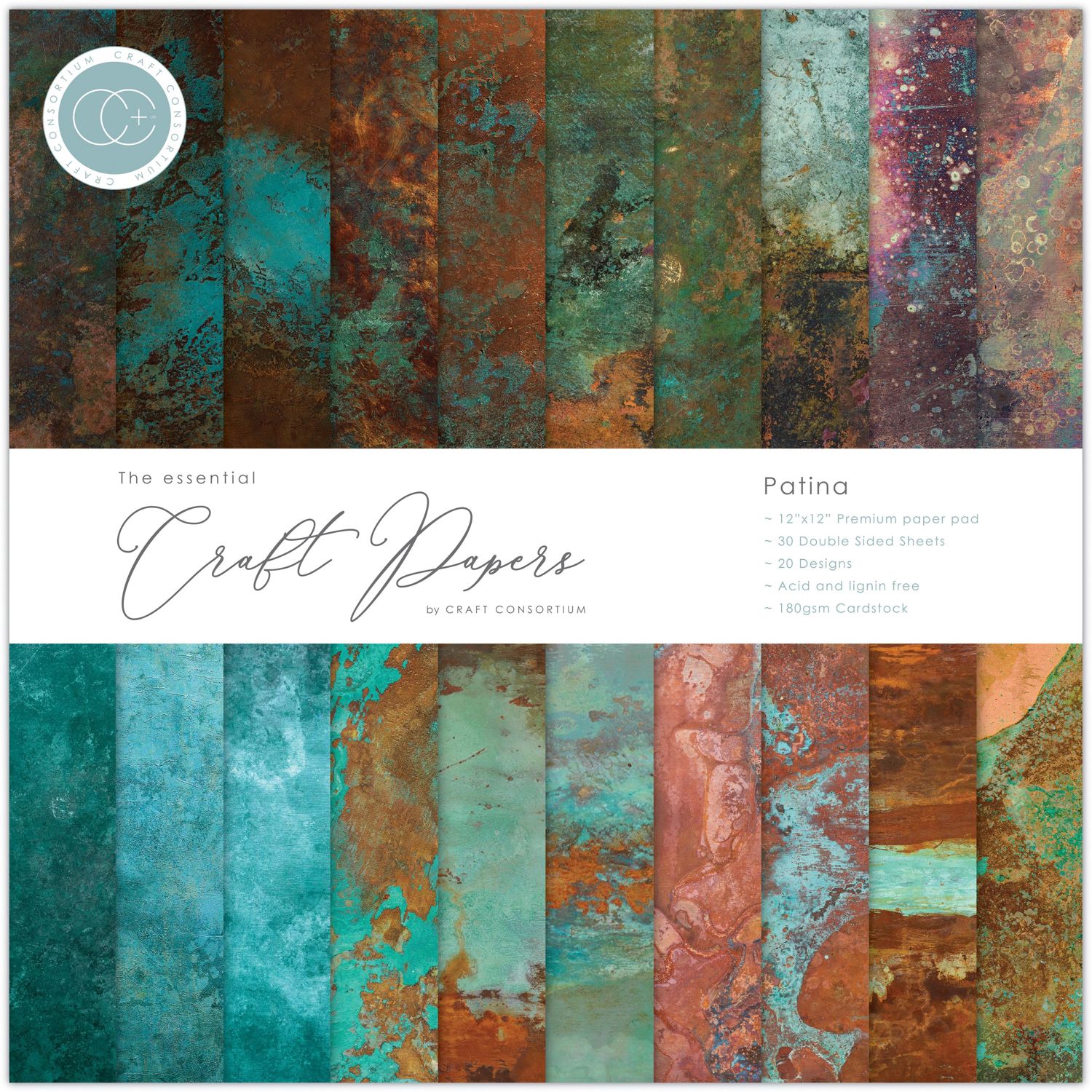 Patina 12x12 Premium Double-Sided Paper Pad