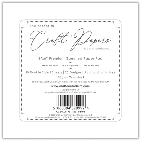 Patina 6x6 Premium Double-Sided Paper Pad