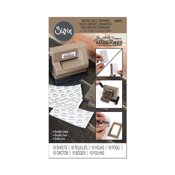 Permanent Adhesive Die Cutting Sheets 2.5x4.75 | Tim Holtz