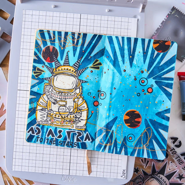 Ad Astra A6 Stamp + A5 Stencil Set | Cat Kerr