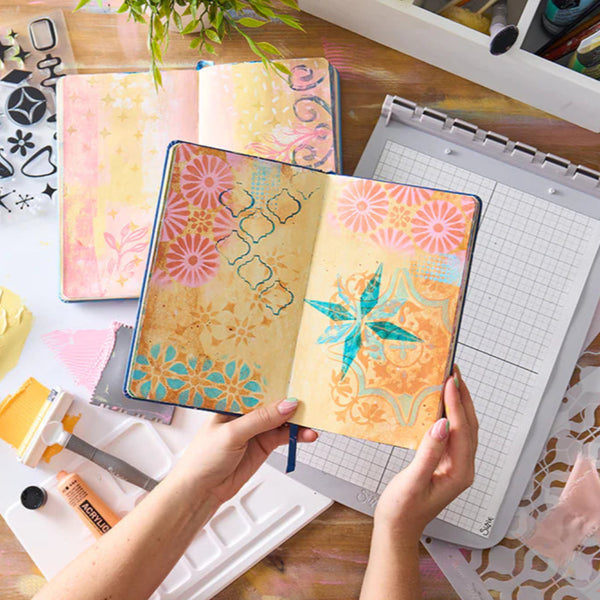 Geometric A6 Stamp + A5 Stencil Set | Vic Hollins
