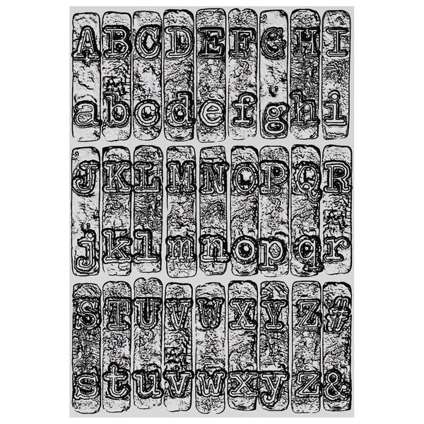 Typewriter A5 Large Texture Fades Embossing Folder | Tim Holtz