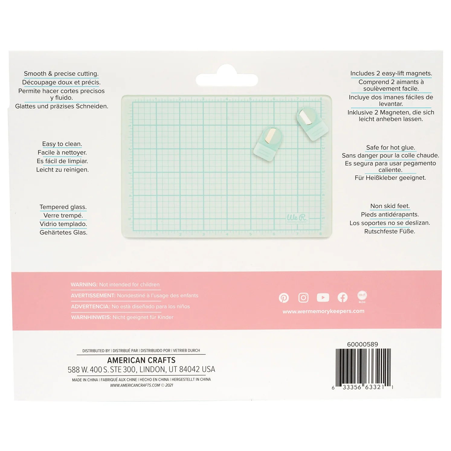 Magnetic 9x6 Glass Mat with Magnets