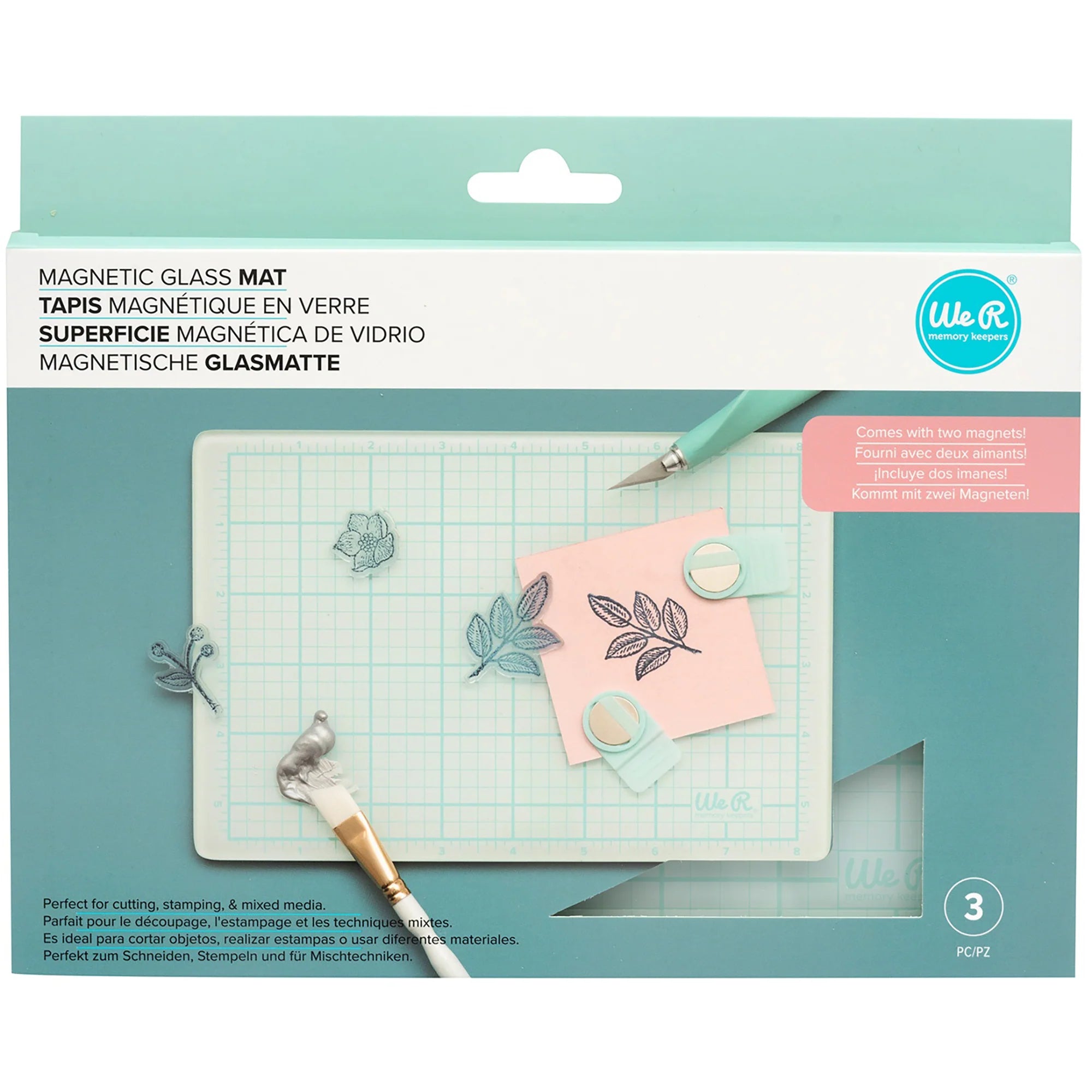 Magnetic 9x6 Glass Mat with Magnets