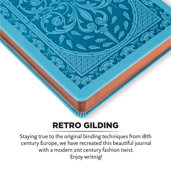 Victoria's Journals Vintage Style Diary/Notebook (Light Blue)