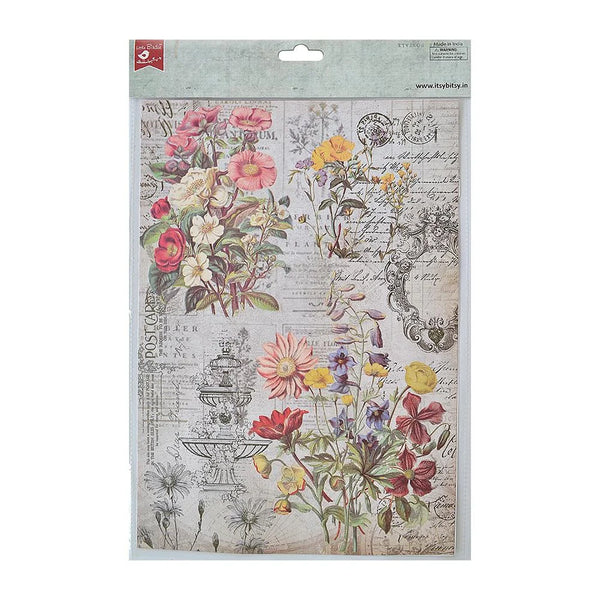 Wild Blossom A4 Decoupage Paper