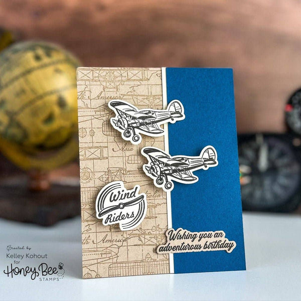 Plane Awesome 6" x 6" Clear Stamp Set