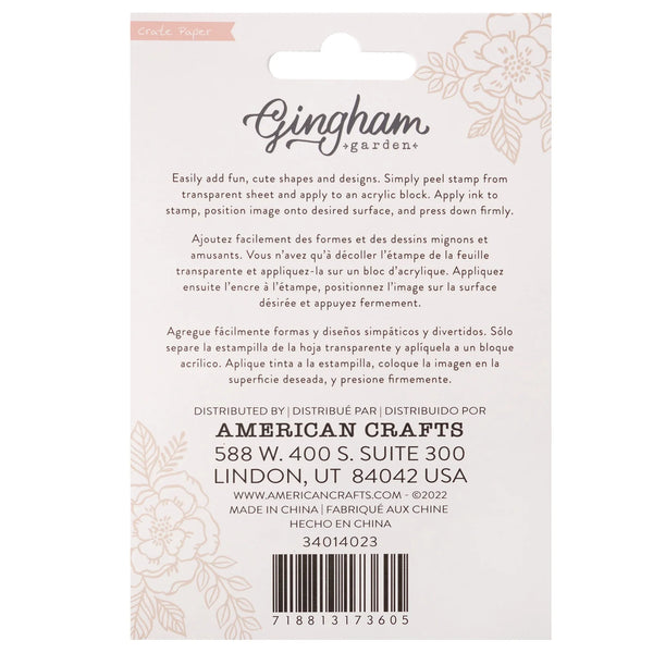 Crate Paper Gingham Garden Alpha Clear Stamp Set