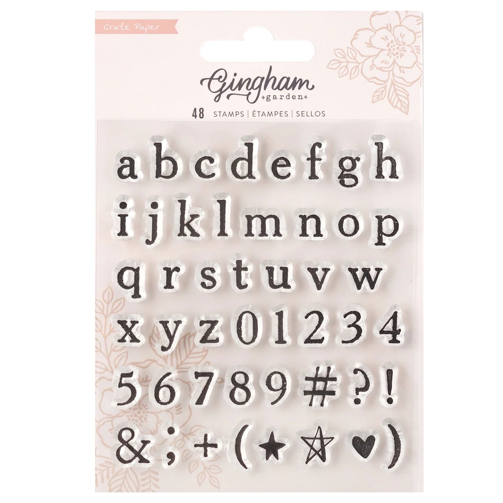 Crate Paper Gingham Garden Alpha Clear Stamp Set