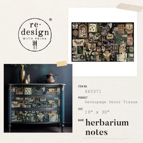 Herbarium Notes Decoupage Décor Tissue {Re-Design}