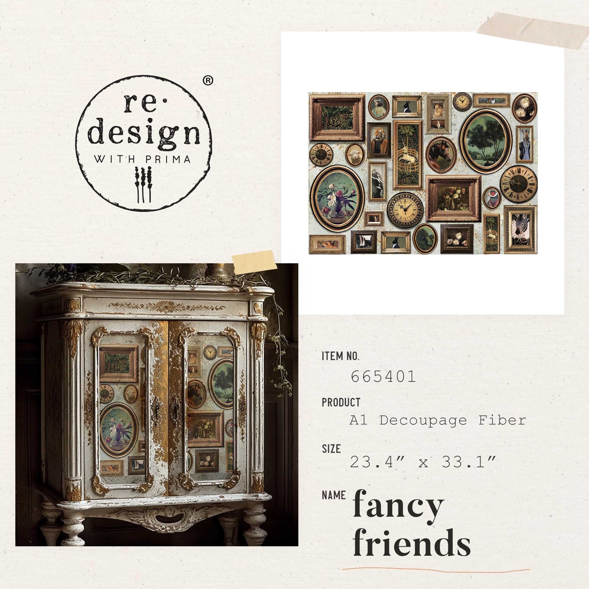 Fancy Friends | Re-Design A1 Decoupage Paper