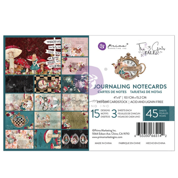 Lost in Wonderland 4x6 Journaling Cards