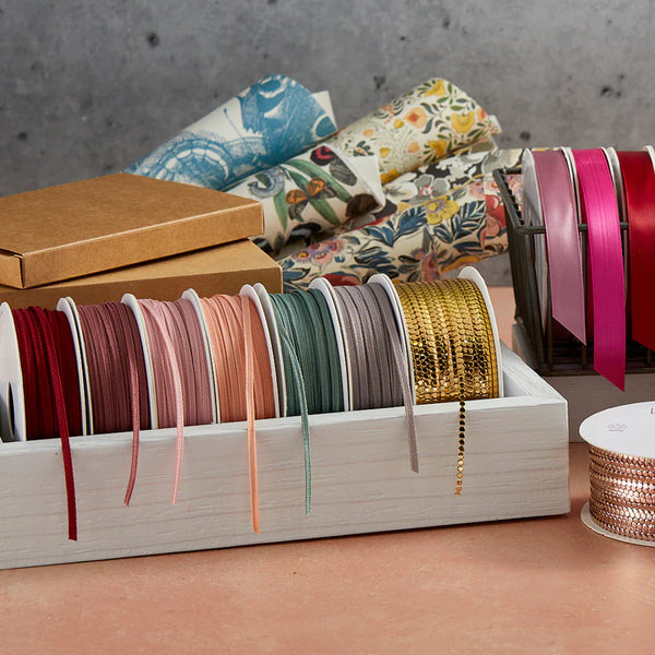 Dark Rose Narrow Texture Ribbon {sold in 2 yard lengths}