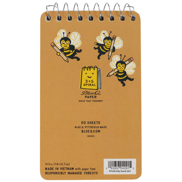 Silly Dumb Shit Spiral Pocket Notepad
