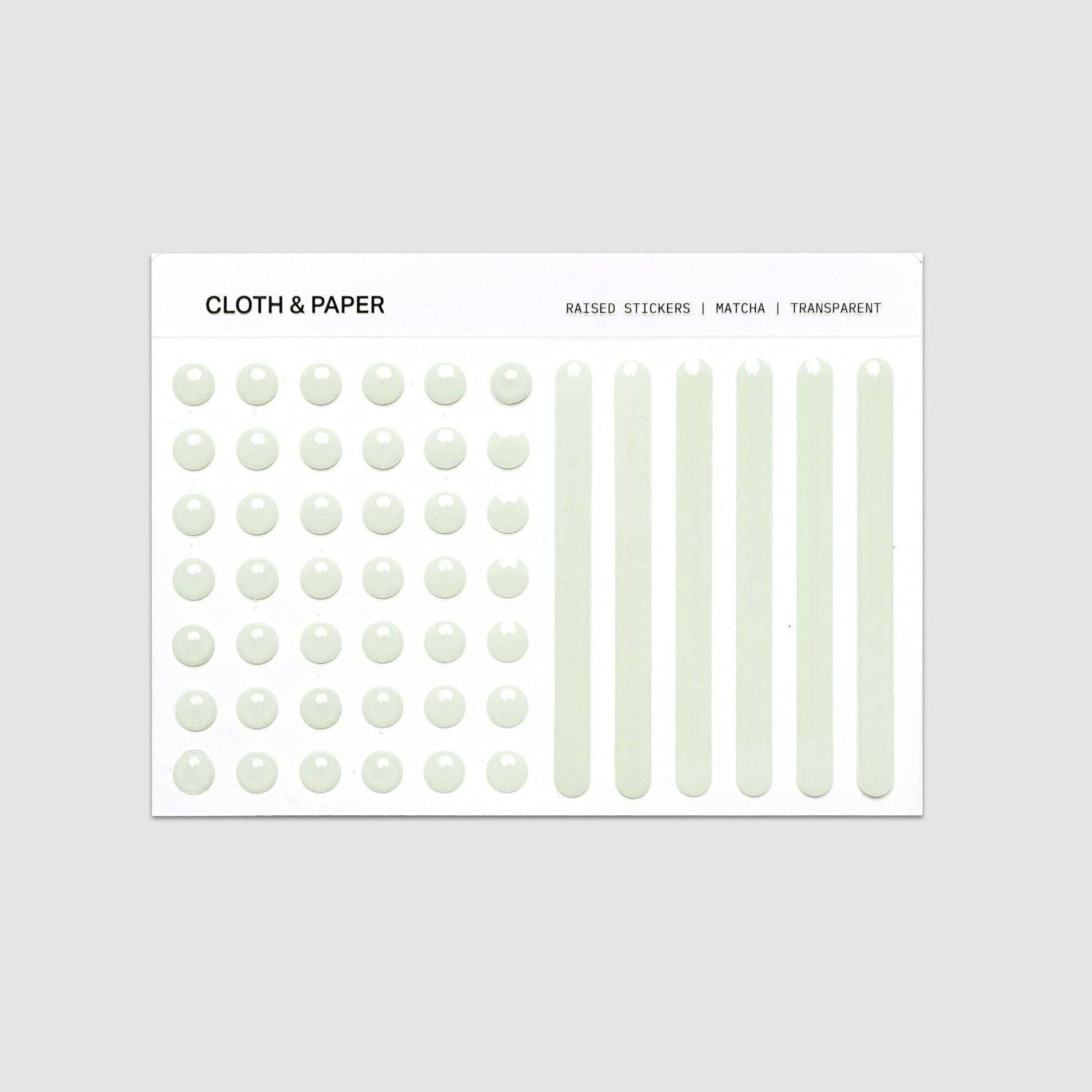 {coming soon!} Raised Transparent Sticker Set