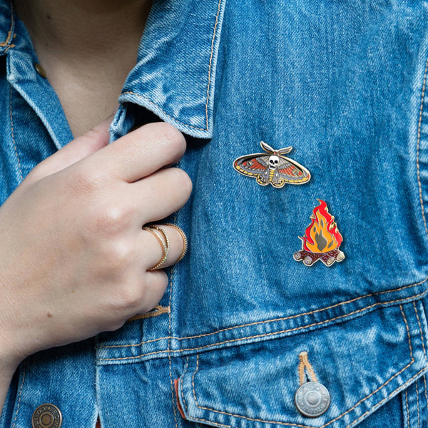 Death's Head Hawkmoth Enamel Pin