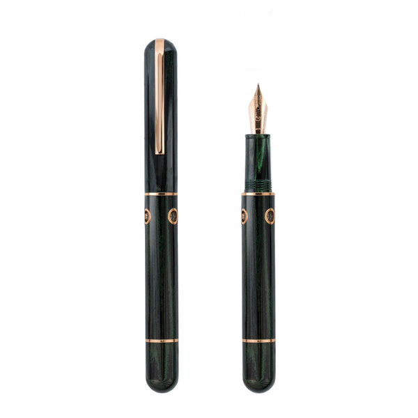 Chelonia Green Nahvalur Nautilus Ebonite Fountain Pen