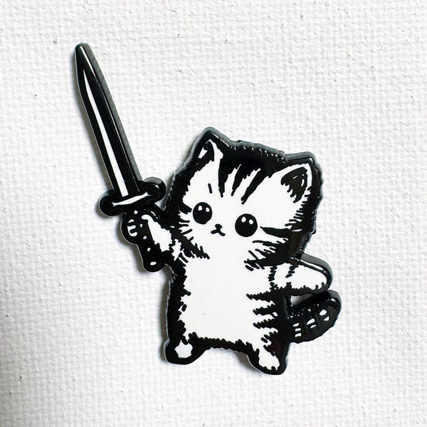 Sword Kitty Enamel Pin