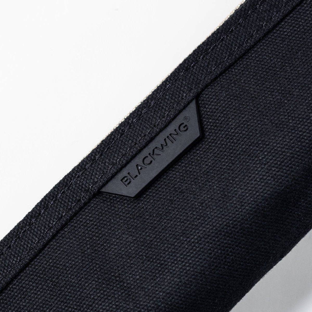 Black Canvas Zippered Pencil Pouch