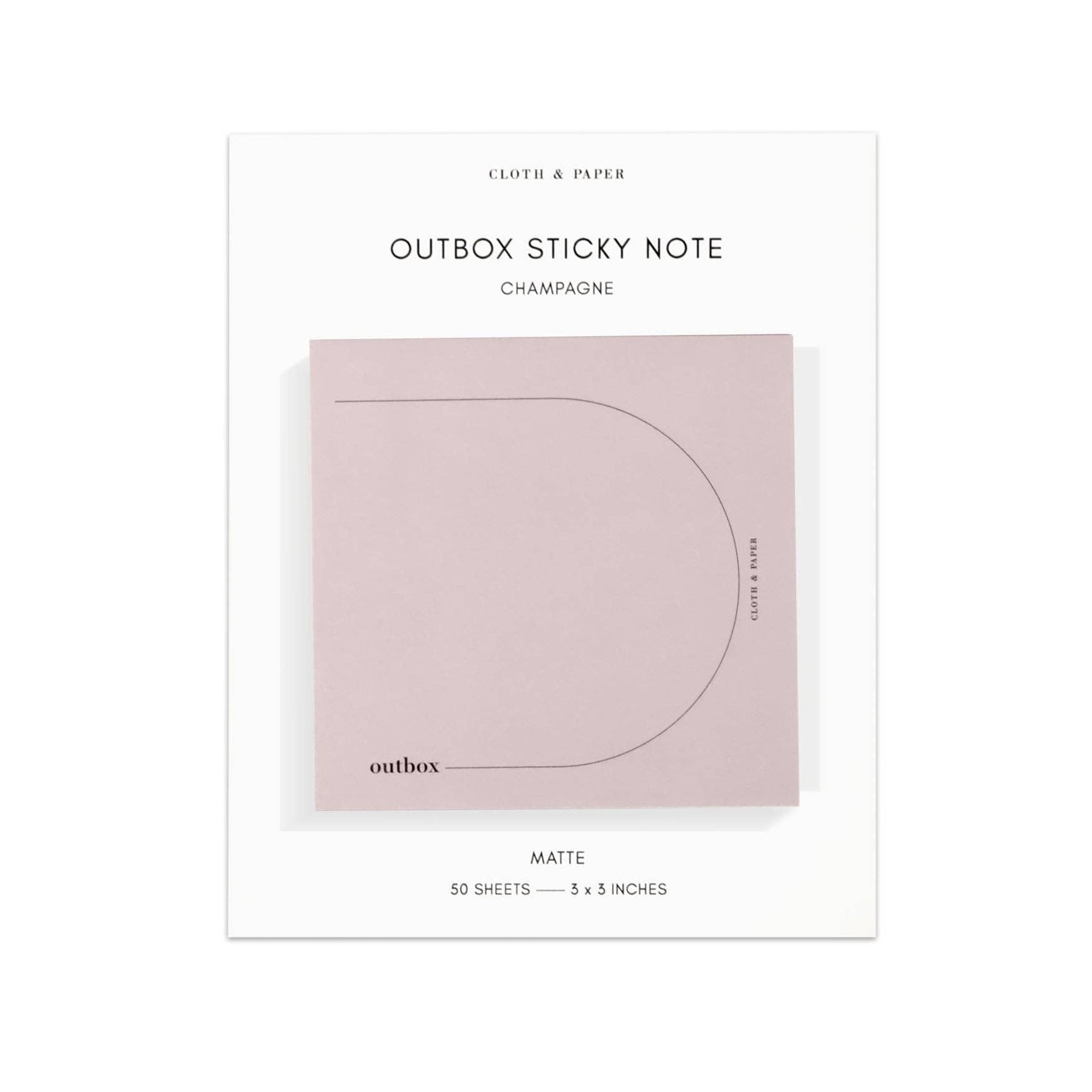 Inbox Sticky Notes in Porcelain