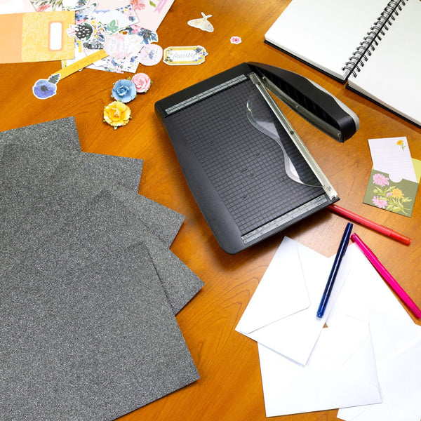 Midnight Masquerade 8.5x11 Diamond Chic Glitter Cardstock 5pk