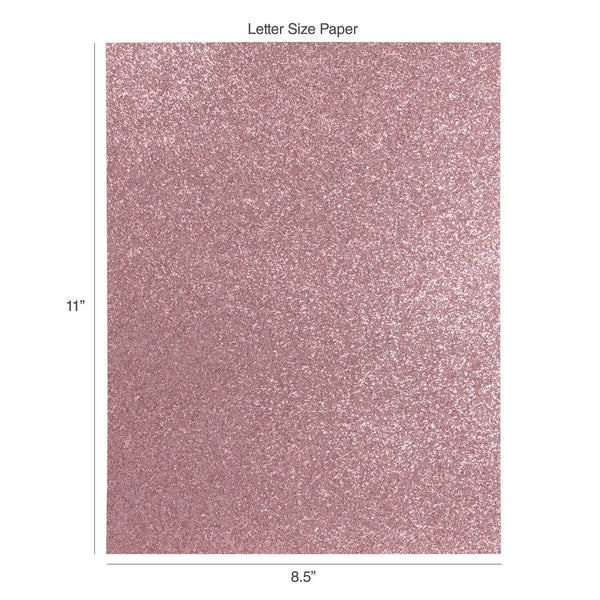 Princess Pink 8.5x11 Diamond Chic Glitter Cardstock 5pk