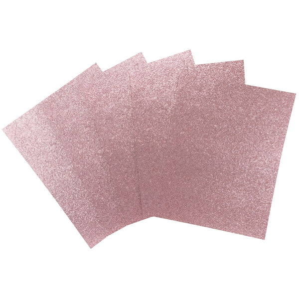 Princess Pink 8.5x11 Diamond Chic Glitter Cardstock 5pk