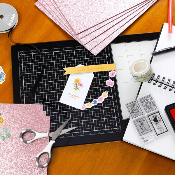 Princess Pink 8.5x11 Diamond Chic Glitter Cardstock 5pk