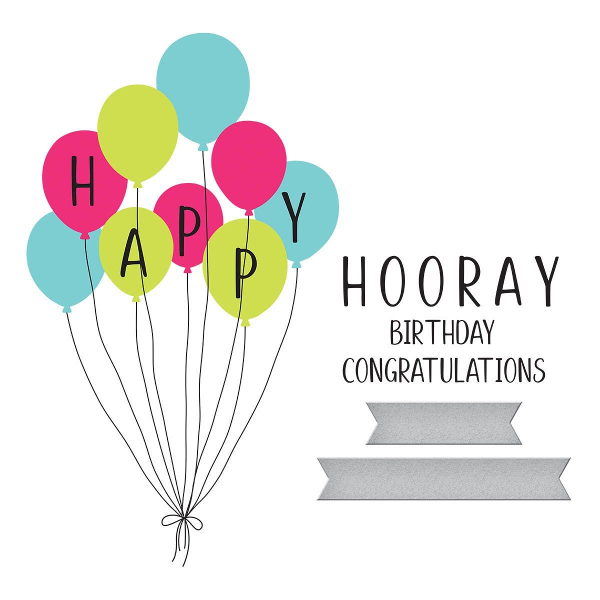 Happy Hooray Balloons Registration Press Plate + Die Set